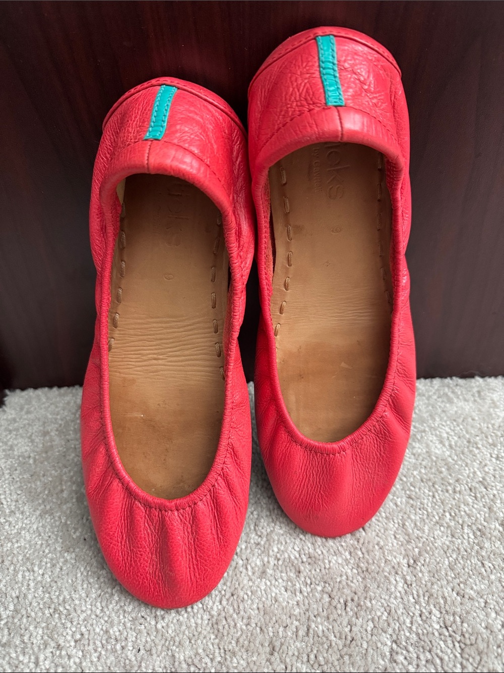 Tieks Women’s Leather Flats in Poppy